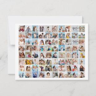 Create Your Own 80 Photo Collage Editable Color  Invitation