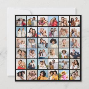 Create Your Own Custom 36 Photo Collage Card