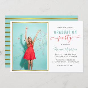 Create Your Own Custom Photo Grad Party Invitation