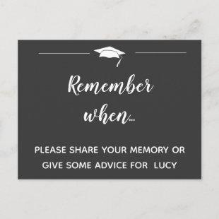 create your own GRADUATE party sign, Remember when Postcard