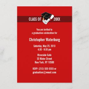 Create Your Own Graduation Invitation Red 10