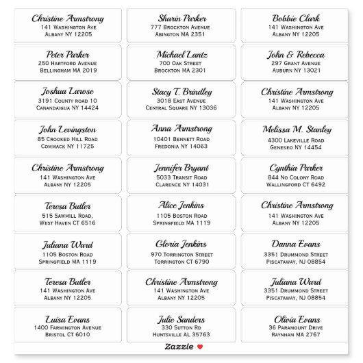 Create your own Guest Name and Address Sticker