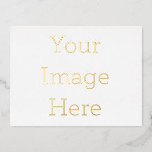 Create Your Own Premium White Gold Foil Card