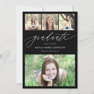 Crisp Collage Editable Color Graduation Invitation