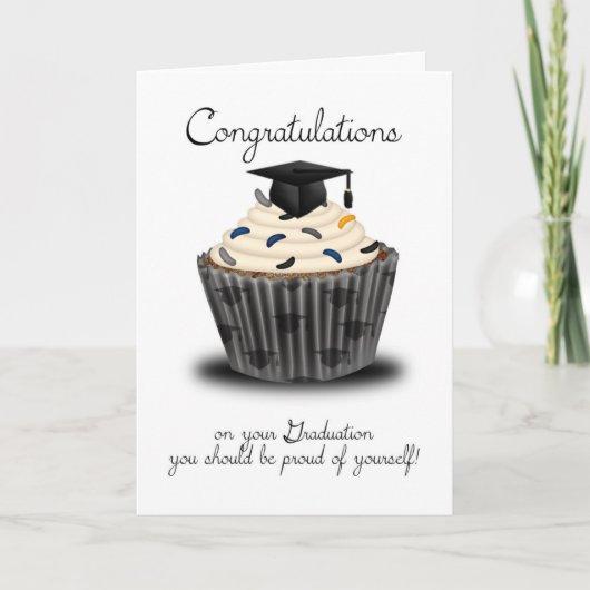Cupcake Graduation Congratulations Card