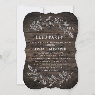 Curved Branches | Wooden Let's Party Invitation