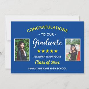 Custom 2 Photo Graduation Congratulations Graduate Announcement