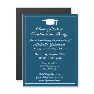 Custom elegant graduation party magnetic invitation
