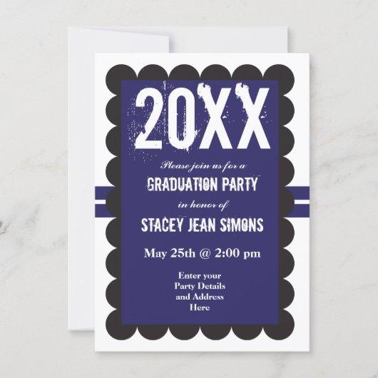 Custom Graduation Party Invitations Purple Black