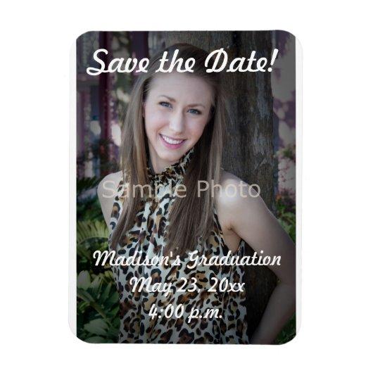 Custom Graduation Save the Date Photo Magnet