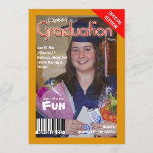 Custom Magazine Style Graduation Party Invite