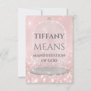 Custom Name Meaning Glitter Pink Sweet 16th Invitation