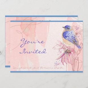 Custom Occasion Party Celebration Bluebird Garden Invitation