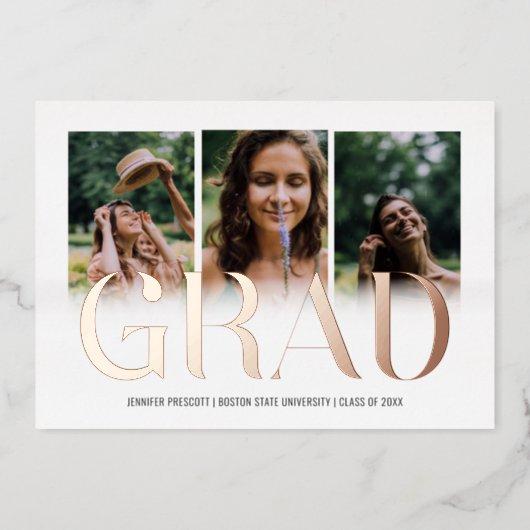 Custom Photo Collage Graduate 2023 Foil Card