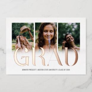 Custom Photo Collage Graduate 2024 Foil Card