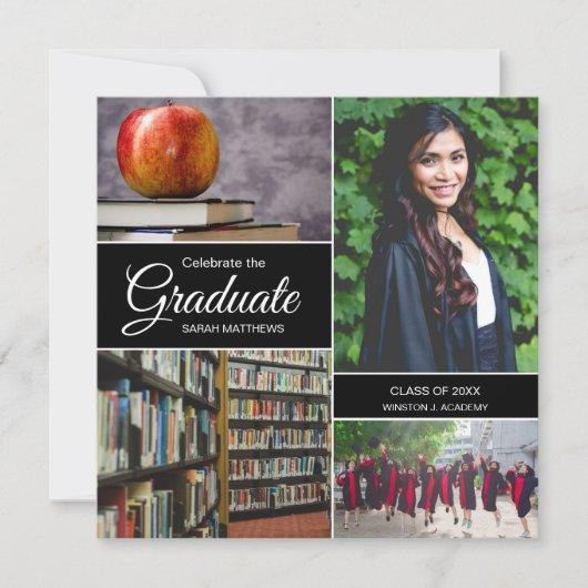 Custom photo collage graduation class of 2023 announcement