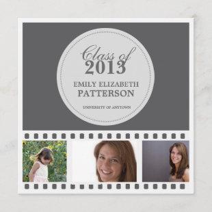 Custom Photo Film Graduation Invitation