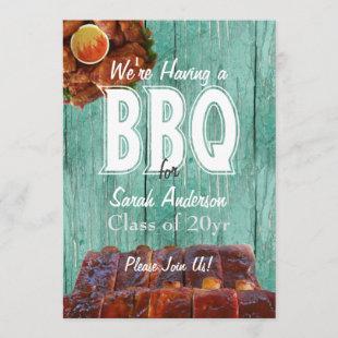 Custom Photo Graduation BBQ Party Invitation