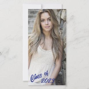 Custom Photo Long and Skinny Class of Graduation Announcement