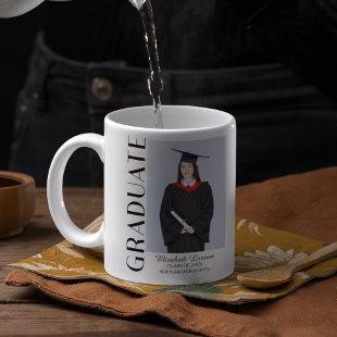 Custom Photo Modern Elegant Senior Graduation Part Coffee Mug