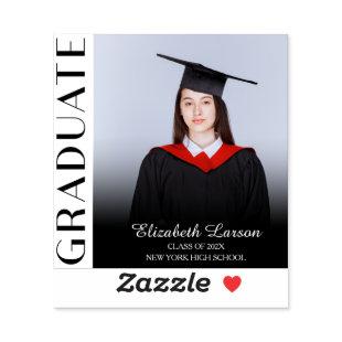Custom Photo Modern Elegant Senior Graduation Part Sticker