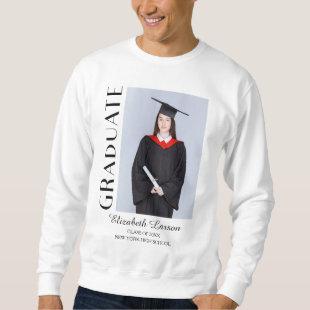Custom Photo Modern Elegant Senior Graduation Part Sweatshirt