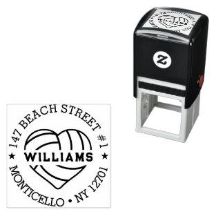 Custom Return Volleyball Family Address Self-inking Stamp