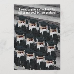 Customizable Funny Cat Graduation Party Invitation