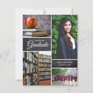 Customizable Graduate photo collage Class Party  Invitation