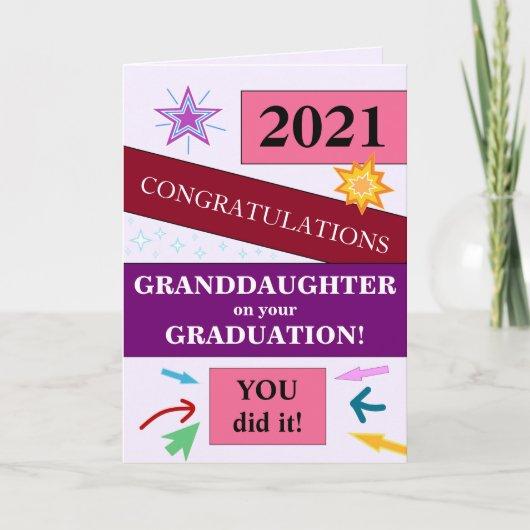 Customizable Granddaughter Graduation Card
