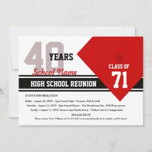 Customizable High School Class Reunion Invitation