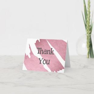Customized Folded 3  Thank You Card Black Text