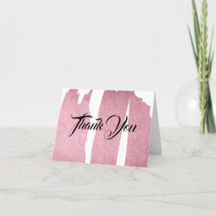 Customized Folded Thank You Card Black Text
