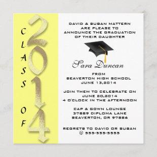 Cute Classic Elegant 2014 Graduation Invitation