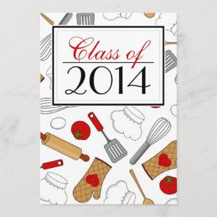 Cute Culinary School Graduation Invite