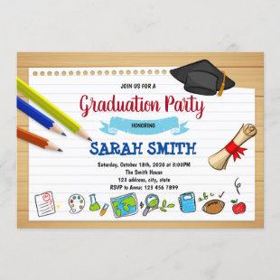 Cute graduation party invitation