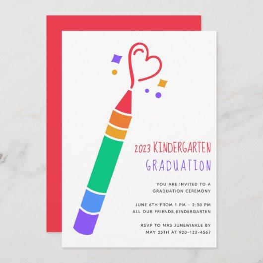 Cute Kindergarten Graduation Invitation