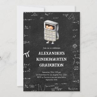 Cute Math Kids Kindergarten Graduation  Invitation