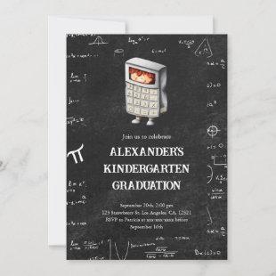 Cute Math Kindergarten Graduation  Invitation