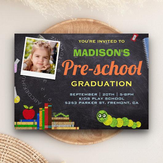 Cute Photo Preschool Graduation Invitation