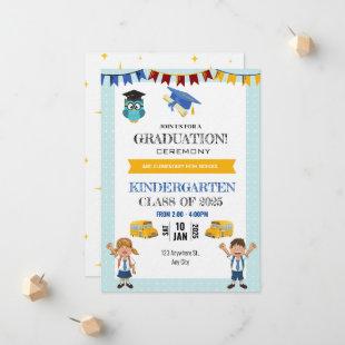Cute Sky Blue Illustration Kindergarten  Announcement