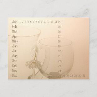Daisy Glasses with Circle It to Save the Date Announcement Postcard