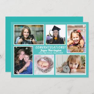 Daughter's Graduation Photo Collage Announcement