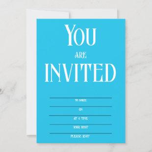 Delightful Blue Invitations for Event