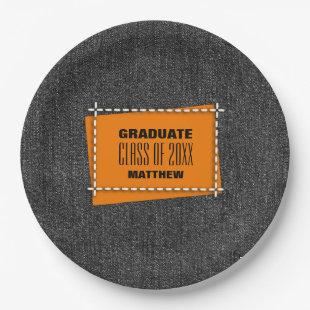 Denim Design Graduation Party Custom  Paper Plates