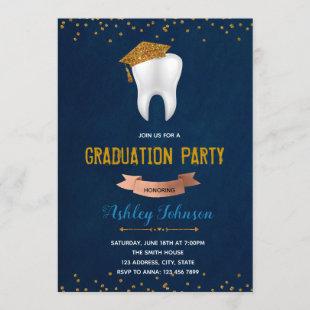 Dental graduation theme invitation