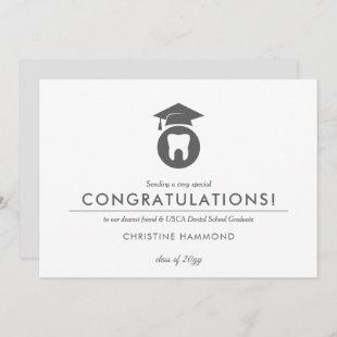 Dental School Graduate | Minimal Style Congrats Invitation