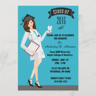 Dental School Graduation Invitation - Female DDS