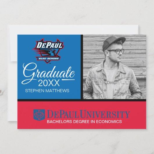 DePaul University Blue Demons Graduation Invitation