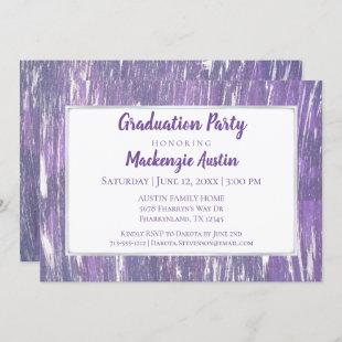 Designer Graduation | Violet Purple Silver Party Invitation